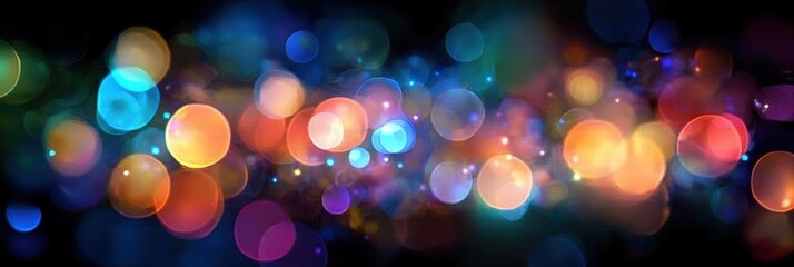 Obraz premium Abstract Colorful Lights Background with Soft Bokeh Effect Ideal for Creative Projects and Artistic Expressions