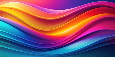 Abstract vibrant flowing wave design with gradient colors