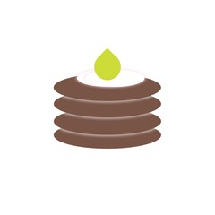 Pancake icon isolated on white background