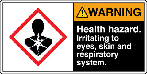 Obraz premium 24 ISO 7010 GHS Chemicals Lab...