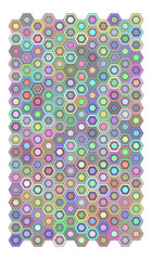 abstract background vector with colorful hexagonal tessellations