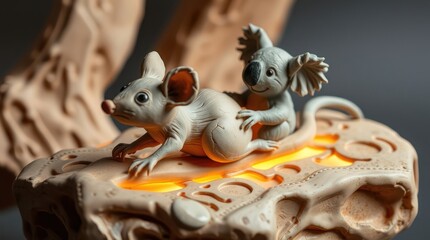 the squirrel on a white background