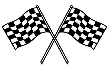 racing flag with checkered flag