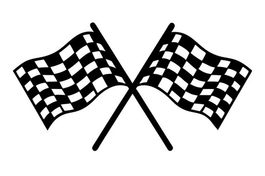 black and white checkered racing flags