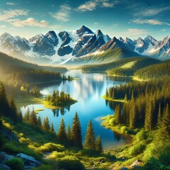 lake in the mountains