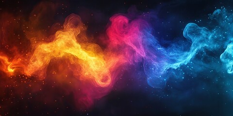 glow blending colors in an abstract design. Generative AI