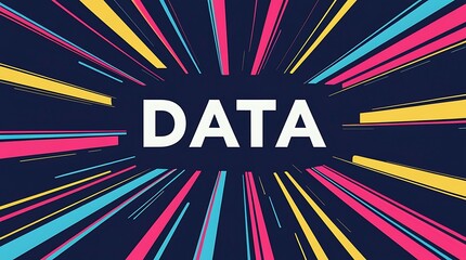 Fototapeta premium Data visualization and analytics concept showcasing structured connections, modern design in vibrant colors emphasizing data-driven decision-making, innovation, technology, and insights for business g