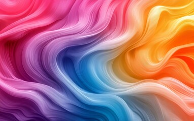 Waves in vibrant, flowing colors and smooth gradients. Generative AI