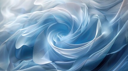 Obraz premium A swirling abstract design in soft blue tones, evoking fluidity and tranquility.