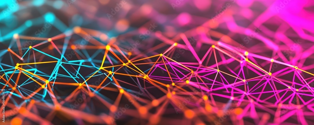 Poster noise abstract background concept. colorful abstract network design showcasing digital connections a