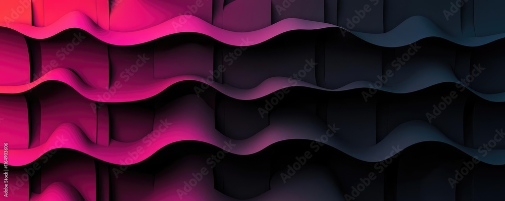 Poster noise abstract background concept. abstract waves in pink and black create a modern, dynamic visual 