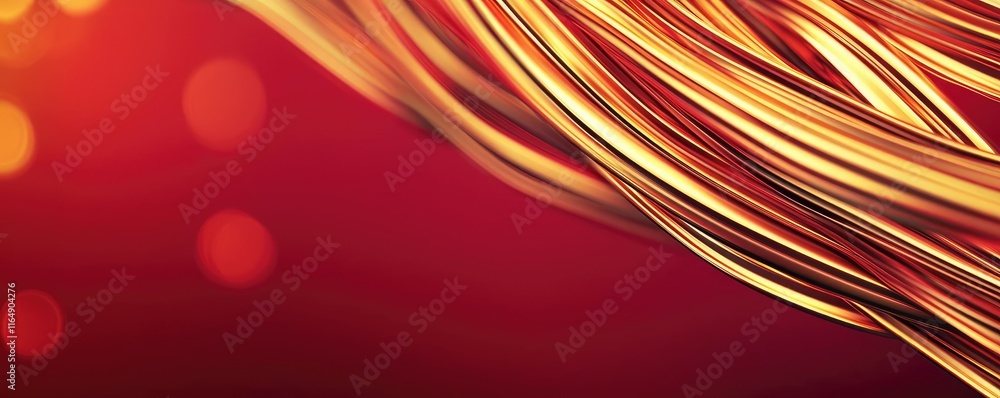 Aufkleber noise abstract background concept. abstract vibrant red and gold background with flowing lines and b