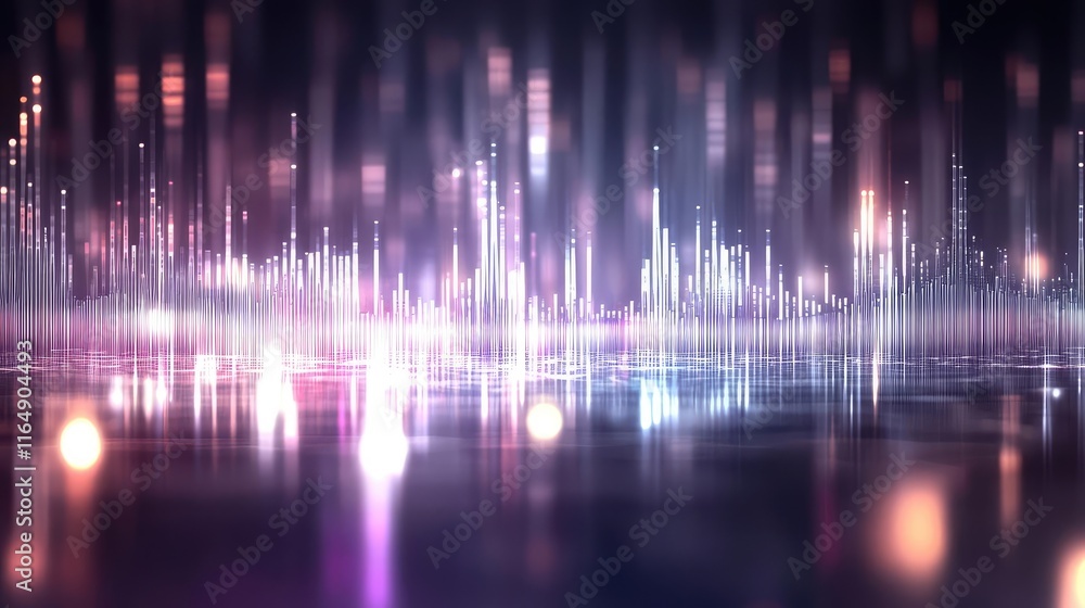 Poster Noise abstract background concept. Abstract digital light effects create a vibrant and colorful background for technology.