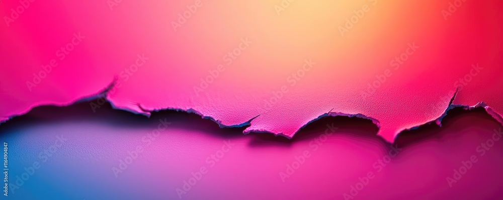 Poster torn abstract background idea. a vibrant abstract texture with a torn paper effect in vivid pink and