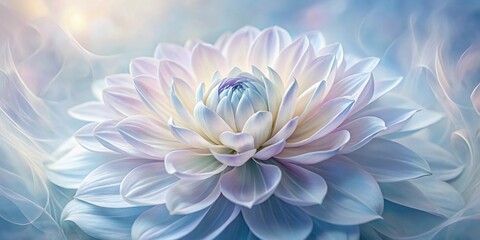 Fototapeta premium Serene Pastel Flower Blossom Delicate Petals and Soft Hues in a Dreamlike Setting