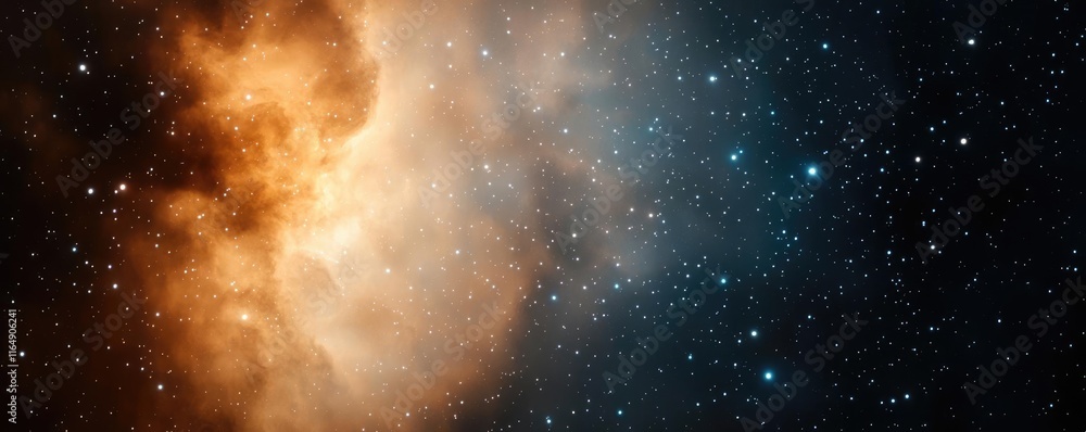 Poster starry abstract background concept. a stunning view of a nebula filled with vibrant colors and count