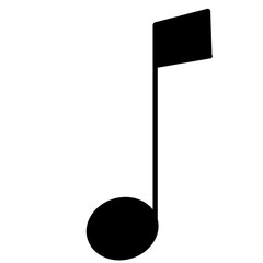 Music notes symbol. music notes icon. Vector illustration. Silhouette 