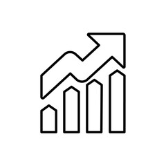growth icon vector symbol isolated