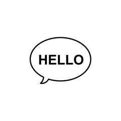 hello icon vector symbol isolated