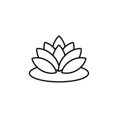 lotus icon vector symbol isolated