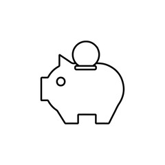 piggy bank icon vector symbol isolated