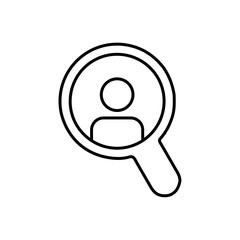 profile search icon vector symbol isolated