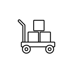 trolley icon vector symbol isolated