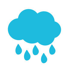 Blue cloud illustrations. Vector of cartoon clouds in flat design.Cloud.
