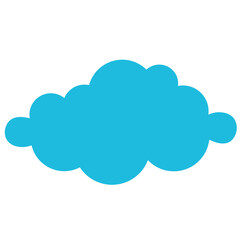 Blue cloud illustrations. Vector of cartoon clouds in flat design.Cloud.