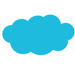 Blue cloud illustrations. Vector of cartoon clouds in flat design.Cloud.
