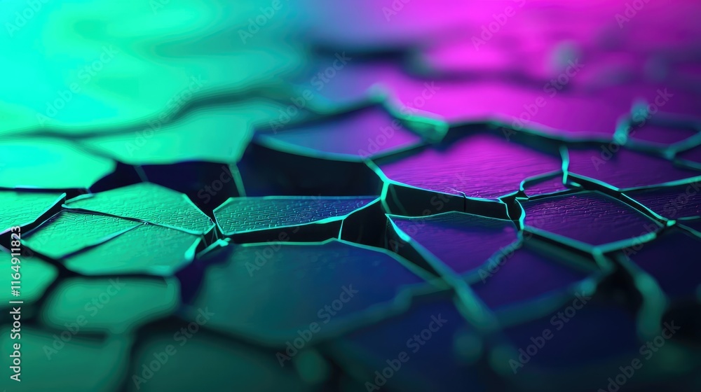Poster torn abstract background idea. abstract close-up of cracked surface with vibrant colors and intricat