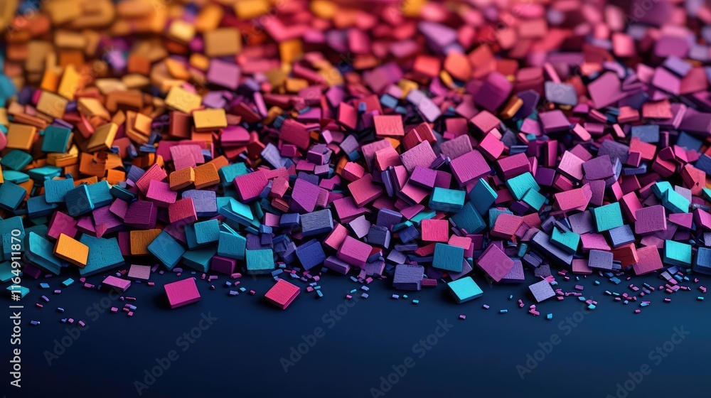 Poster noise abstract background concept. vibrant mix of colorful square pieces creating an artistic abstra