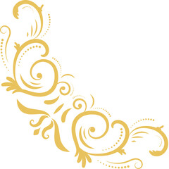 Gold Floral Ornate Corner