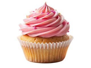 cupcake with pink icing