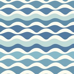 A repeating pattern of wavy lines in various shades of blue and white, resembling water.