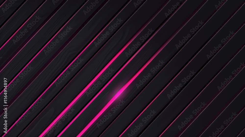 Poster abstract design featuring diagonal lines with a gradient from dark to vibrant pink.