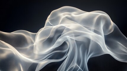 Light bending around shapes creating fluid, abstract movement. Generative AI