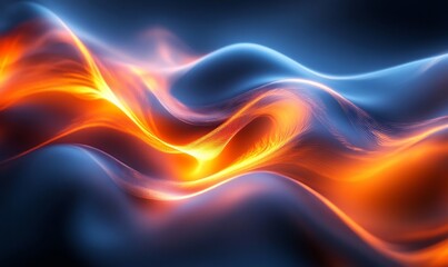 Obraz premium Light bending and refracting in an abstract form. Generative AI
