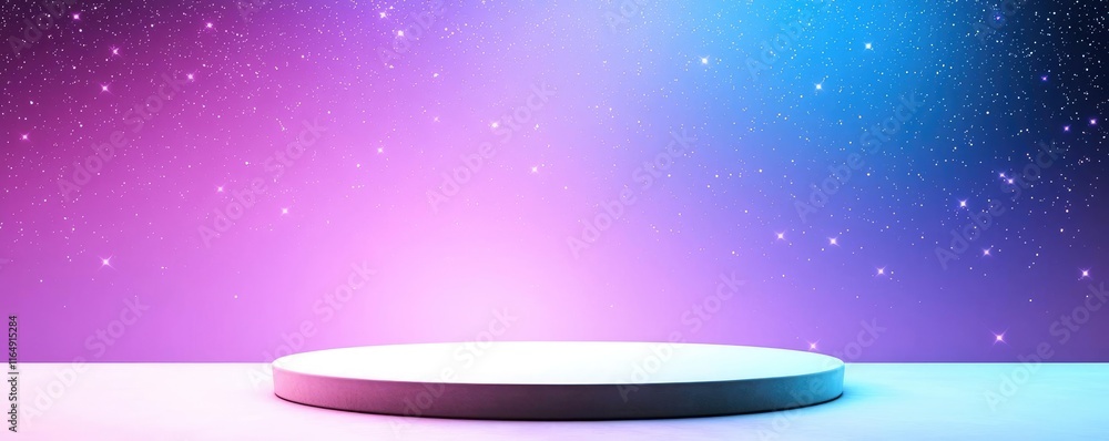 Poster starry abstract background concept. vibrant stage with colorful lights creating an ethereal atmosphe