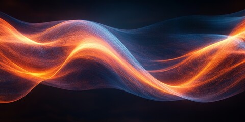 Fototapeta premium Light bending and flowing in smooth abstract curves. Generative AI