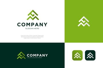 Finance letter FM logo design vector