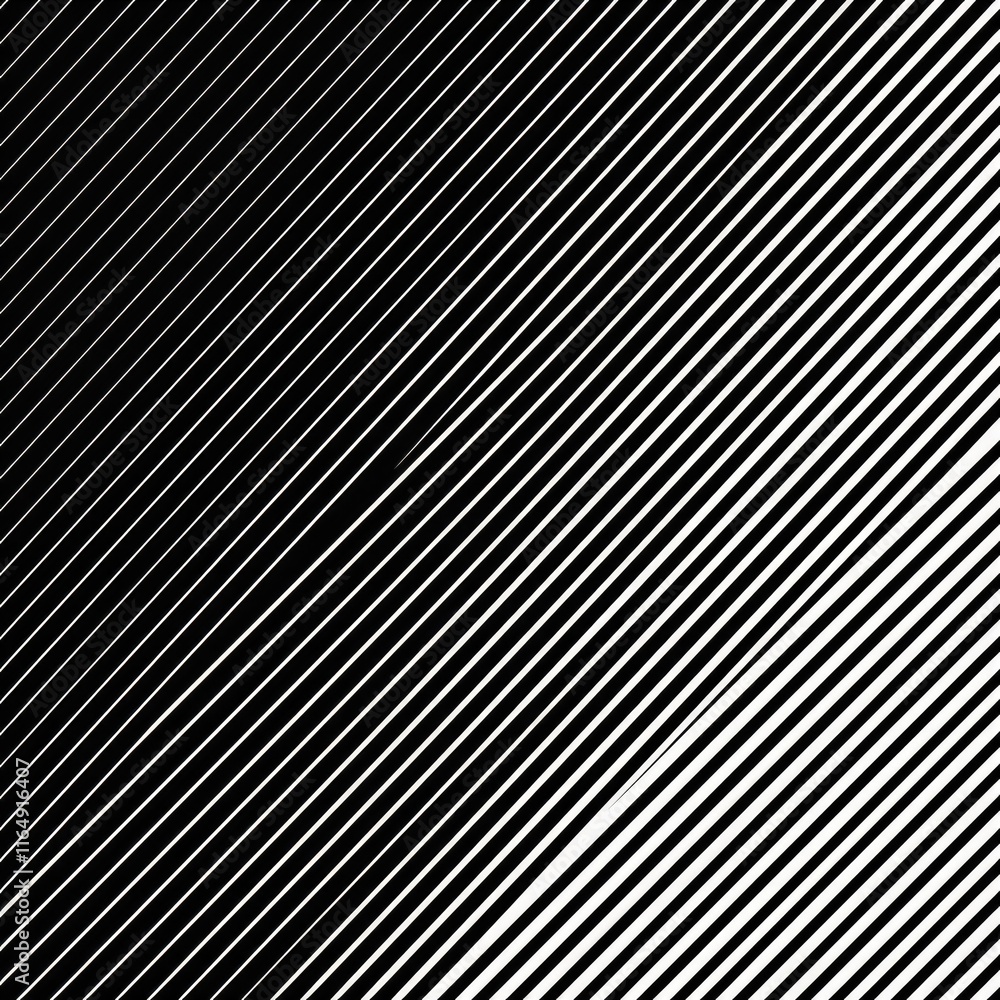 Aufkleber a black and white diagonal striped pattern creating a sense of depth and movement.