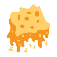 cheese melted element vector illustration