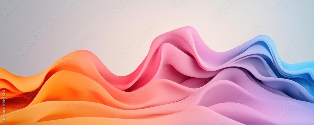 Poster droplets abstract background concept. abstract waves of vibrant colors creating a smooth, flowing te