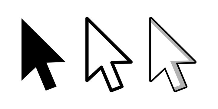 computer mouse click cursor arrow icon collection