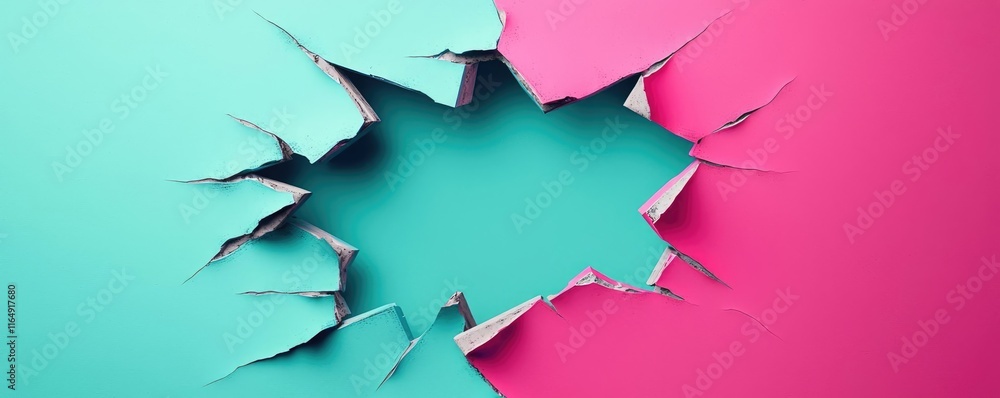 Poster torn abstract background idea. a vibrant torn paper design with contrasting colors, ideal for creati