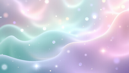 Obraz premium Dreamy Pastel Aurora Glow with Soft Texture