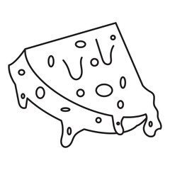 Cheese Melting Line Icons Editable Stroke