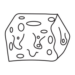 Cheese Melting Line Icons Editable Stroke