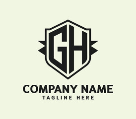 Sleek and Sophisticated GH Modern Monogram Logo with Contemporary Design Elements, Ideal for Branding and Professional Identity